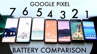 Google Pixel 7 Vs Google Pixel 6 Vs Pixel 5 Vs Pixel 4 Vs Pixel 3 Vs Pixel 2 \& Pixel 1 Battery Test!