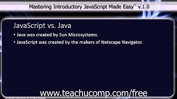 JavaScript Training Tutorial JavaScript vs. Java