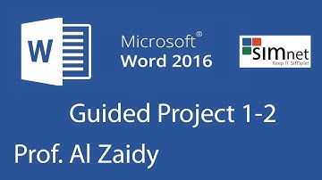 Simnet MS Word - Guided Project 1-2