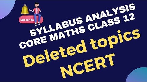 deleted topic core maths | NCERT  Deleted exercise | class 12 | Gaur Classes