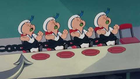 Spinach vs Hamburgers (Popeye the Sailor Man)