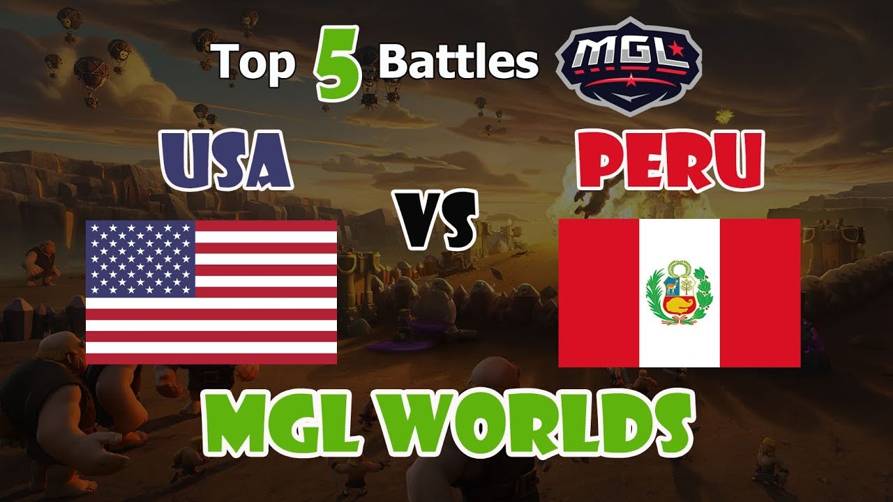 USA vs Peru Clash Royale | Top 5 Battles MGL Worlds 🍁🍁🍁 Top 64 MGL Worlds 🍀🍀🍀 CR Worlds 2