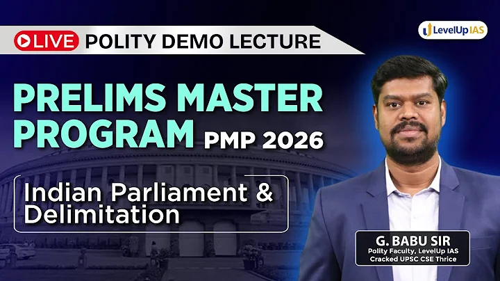 🔴Polity for UPSC Prelims 2026 | PMP 2026 Demo Class by G Babu sir (cracked UPSC thrice) #levelupias
