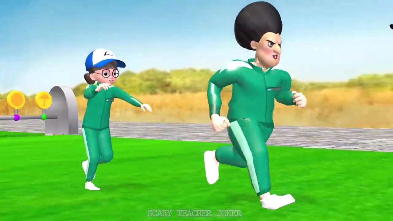 😃Scary Stranger 3D - Squid Game (오징어 게임) Trying Honeycomb Candy Shape Challenge in Playable Game #21