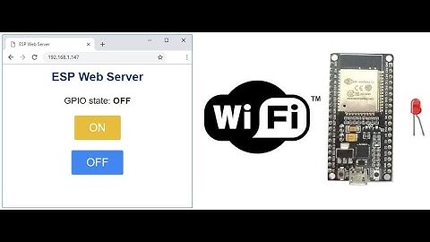 Control an LED connected to the ESP32 board by a smartphone via WIFI