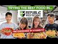 Trying best food in republic poly recommended by students