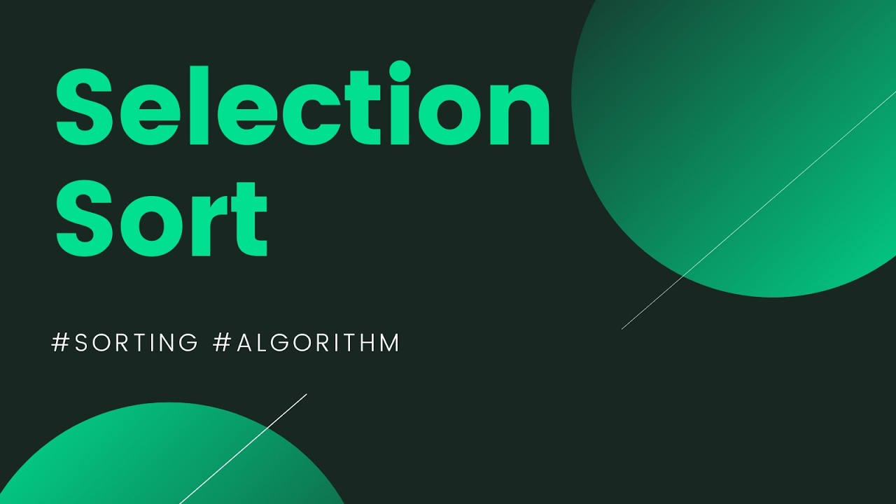 Selection Sot Algorithm Animation | SSA | Algorithm - YouTube