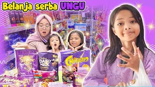 ZULFA BORONG JAJANAN SERBA UNGU | AYU HEBOH SEMUA PENGEN 🤯 | BU PIPI GEMES LIAT AYU DORONG BELANJAAN