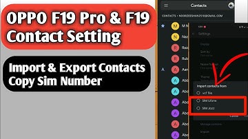 OPPO F19 Pro Contact Setting | How To Import and Export OPPO F19 Sim Contacts number | 2021