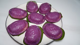 Purple Sweet Potato Angku Kueh | 紫薯红龟糕