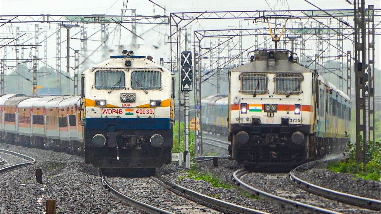 Dangerous Railway Curves in Monsoon 130 kmph Diesel Vs Electric