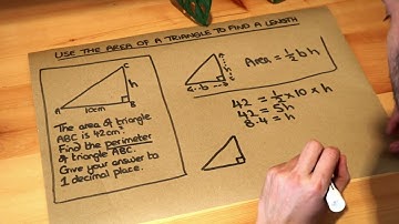 Key Skill - Use the area of a triangle to find a length.