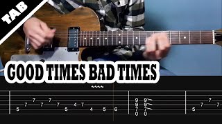Good Times Bad Times - Led Zeppelin Guitar Tab Lesson Tutorial