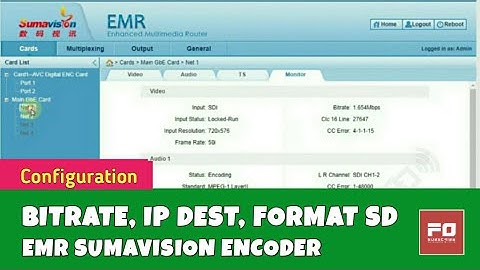 Setting EMR Encoder Sumavision Format Video SD || Sumavision EMR