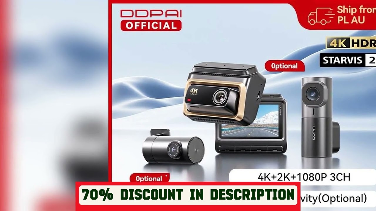 A must-have product! 2025New DDPAI 4K Dash Cam Z60 Pro Support Front and Rear Interior Car Camera