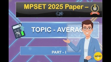 MP SET PAPER FIRST / Topic - MATHEMATICAL REASONING & APTITUDE/ MPSET PAPER 1