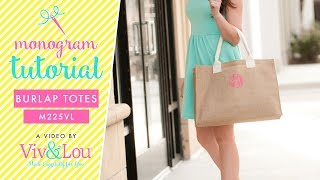 How to Monogram: Burlap Tote