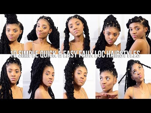 Hair 10 Simple Quick Easy Faux Loc Hairstyles Takara