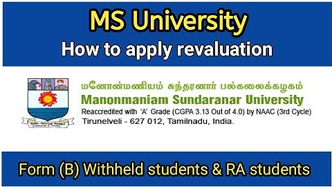 How to apply revaluation | WW and RA students | MSU