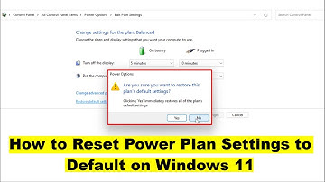 How to Reset to a Default Power Plan on Windows 11 PC/Laptop