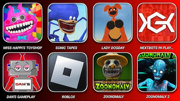 NEXTBOTS IN PLAYGROUND MOD SONIC TAPES LADY DOGDAY, MISS HAPPI