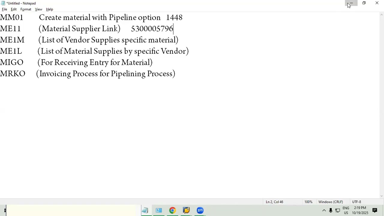 SAP MM (Pipe-lining Process and Purchase Info Record)