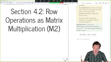 202.M2 How Row Operations Affect the Determinant