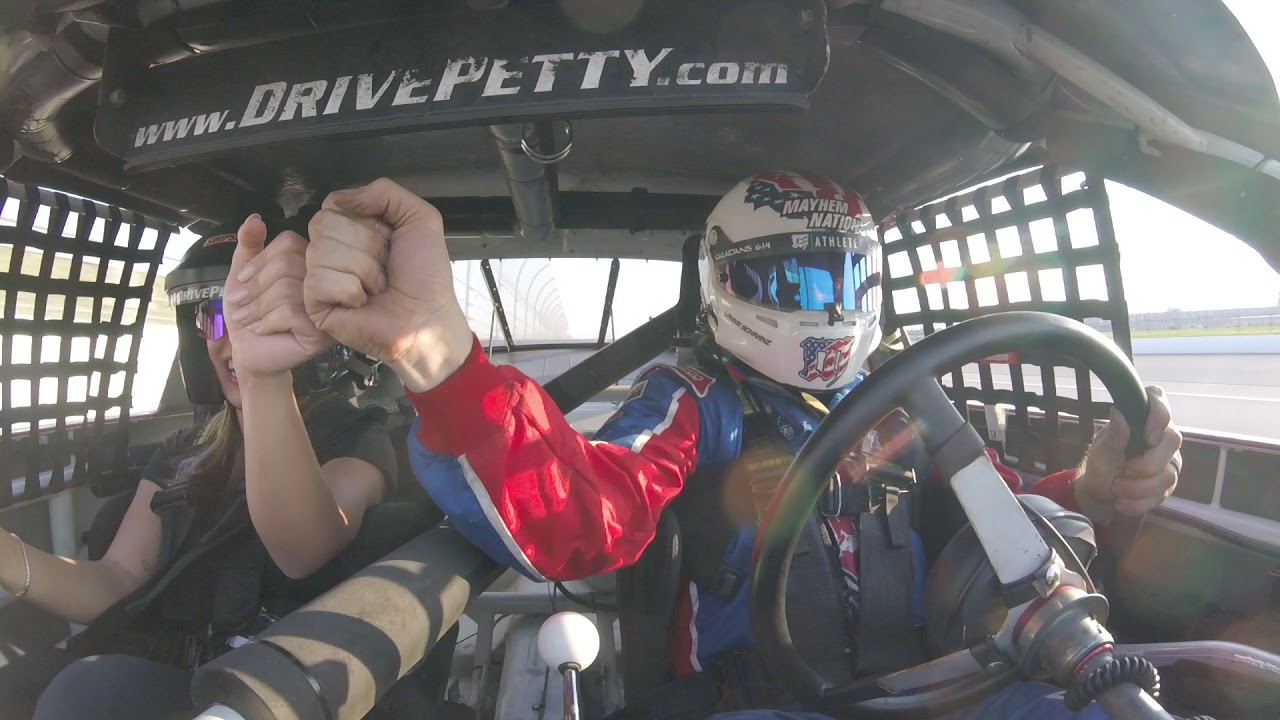 Layne Schranz ride a long at Talladega Superspeedway with Abby