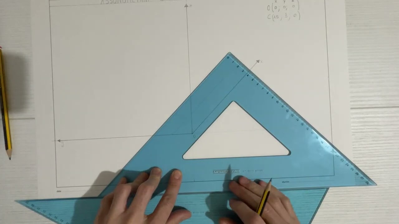 Assonometria Cavaliera Ciliendro -- Parte 3 Costruzione Base Inferiore
