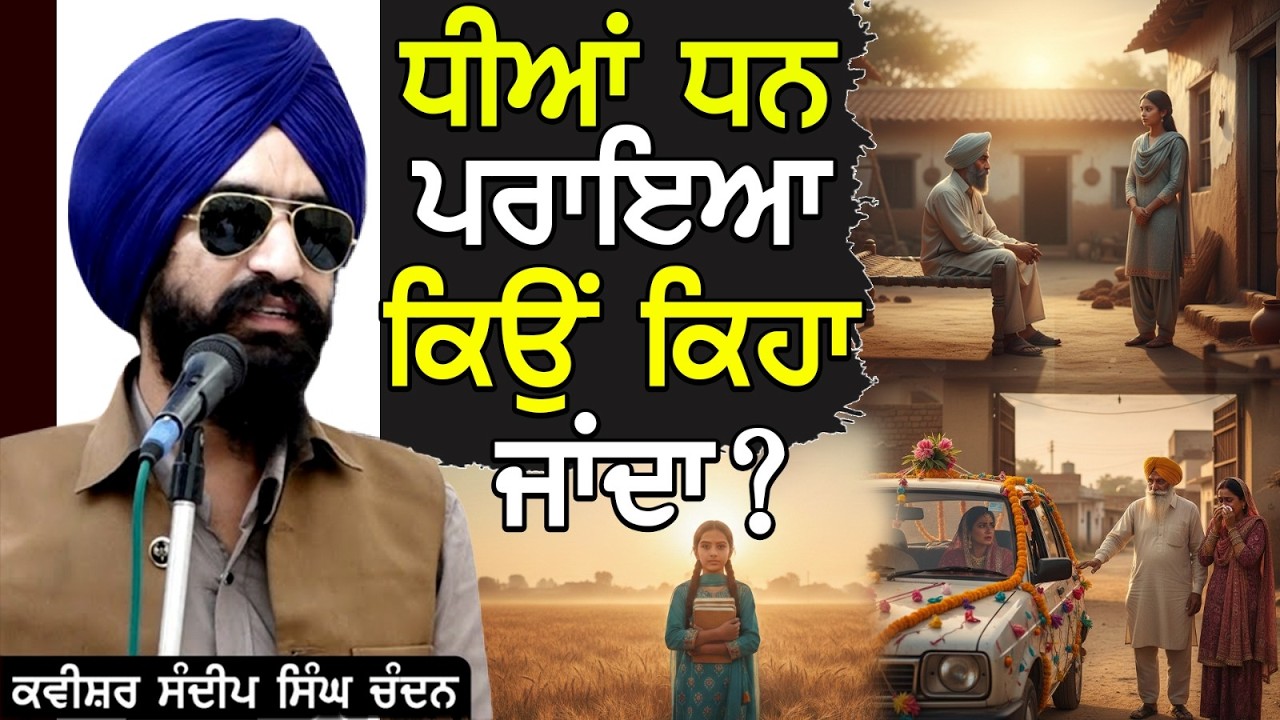 ਧੀਆਂ ਧਨ ਪਰਾਇਆ ਕਿਉ | Kavishar Sandeep Singh Chandan (M)9501138547