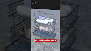 “DIY Dishwasher Trick That Actually Works! 🤯 (3D Animation)”#shorts #diy #dishwasher #usa