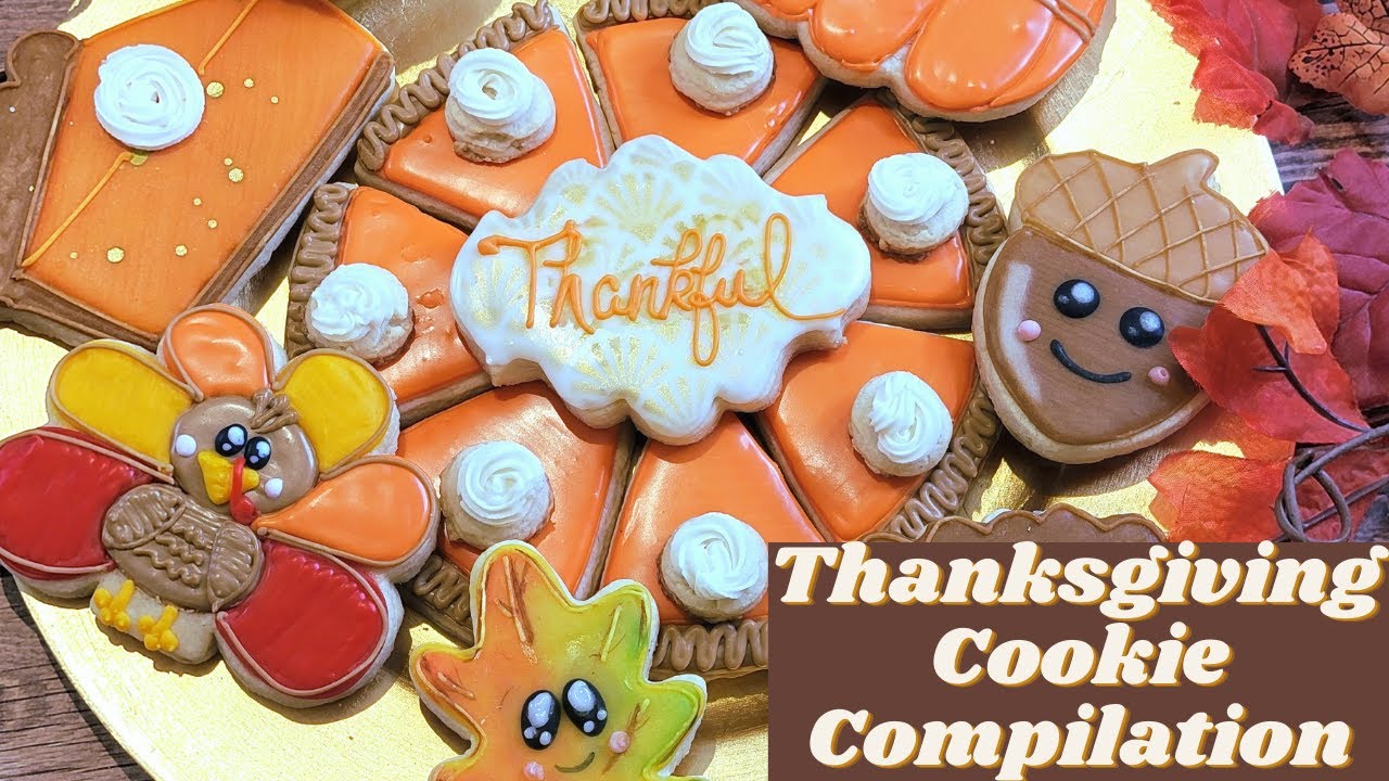 Thanksgiving Cookie Compilation [Satisfying Cookie Decorating] | Lights Camera Cookies