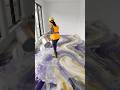 Luxury Resin Floor Design That Looks Like Liquid Marble🤯#epoxyfloor #shorts