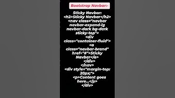 "Create a Fixed Navbar in Bootstrap – Keep Your Navigation Always on Top!"