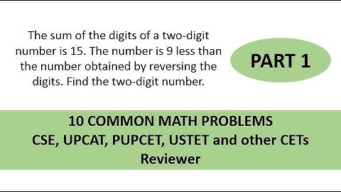 CSE, UPCAT and other CETs Reviewer - 10-item Mathematics Tutorial (Part 1)