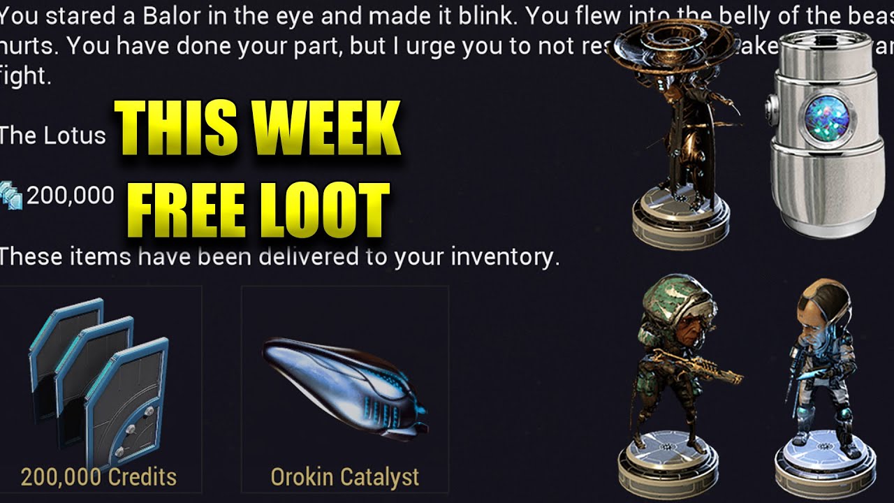 Free Warframe Orokin Catalyst And Noggles This Week! Balor Fomorian And Drops!