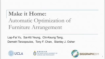 SIGGRAPH 2011 Talk - Make it Home: Automatic Optimization of Furniture Arrangement