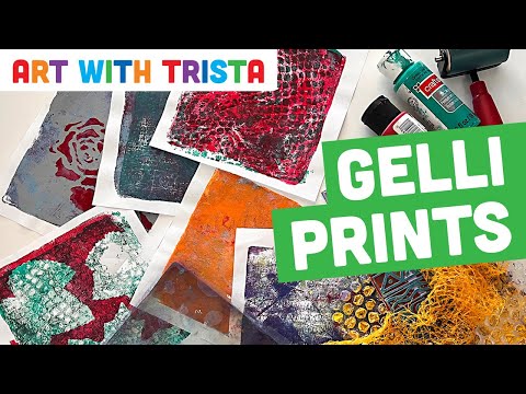 Basic Gelli Plate Printing Art Lesson for beginners - Art With Trista 