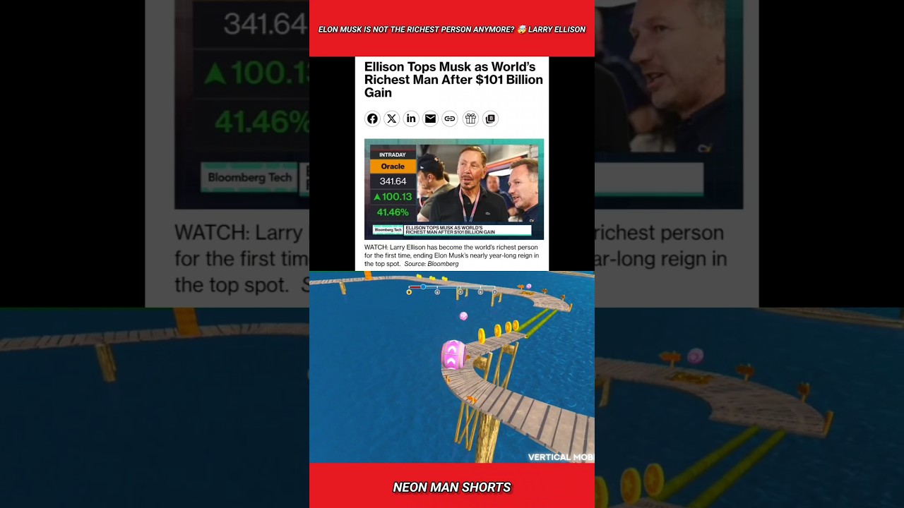 Elon Musk is Not the Richest Person anymore? 🤯 Larry Ellison 