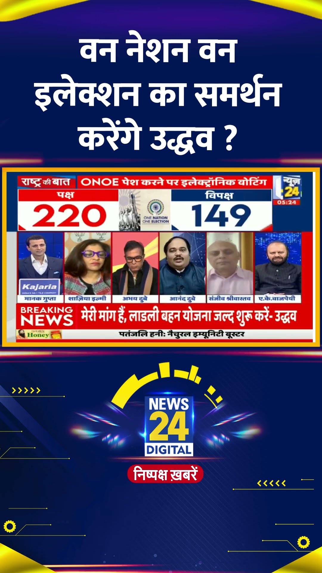 वन नेशन वन इलेक्शन का समर्थन करेंगे उद्धव ? Shiv Sena (UBT) के प्रवक्ता Anand Dubey ने दिया जवाब