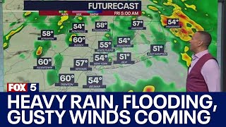 NYC weather: Heavy rain, flooding, gusty winds threaten area