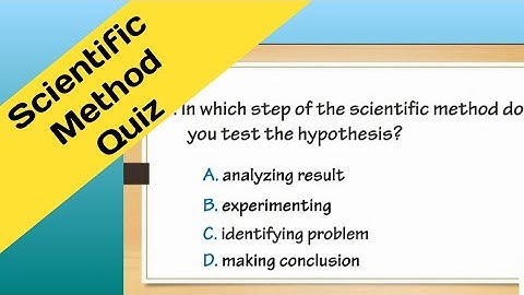 Scientific Method Quiz