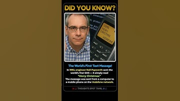 The World’s First SMS — Sent in 1992! #FirstSMS #MobileHistory #DidYouKnow #thoughtsspottamil