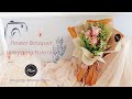 How to Wrap a Rose Bouquet by using eco craft paper & tissue woven || Korean Bouquet Wrapping Ideas