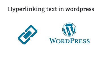 How to hyper-link text in Wordpress