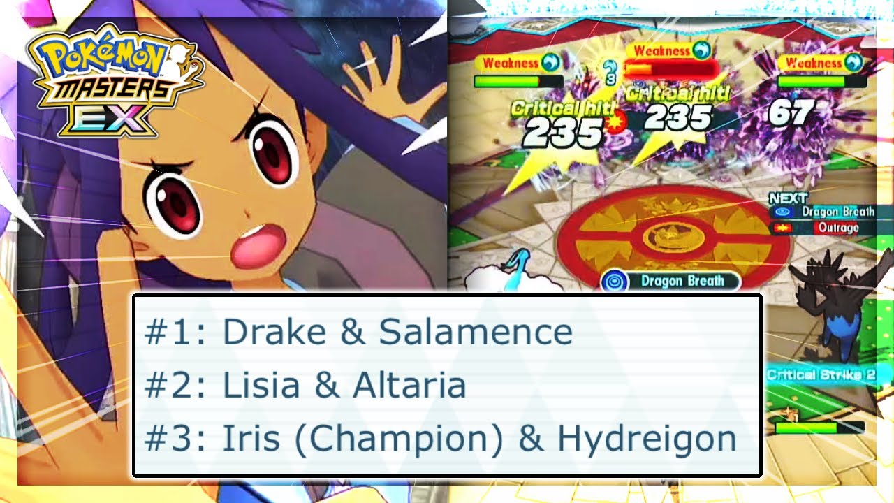 Beating Unova Champion Stadium with RECOMMENDED Team (Iris Dragon-Weak) | Pokemon Masters EX