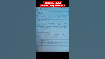Rigidity Modulus of Wire using Maxwell