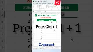 Superscript  #googlesheets #spreadsheetsoftware #excelexplained