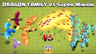 Dragon Family Vs Super Minion | Clash of Clans