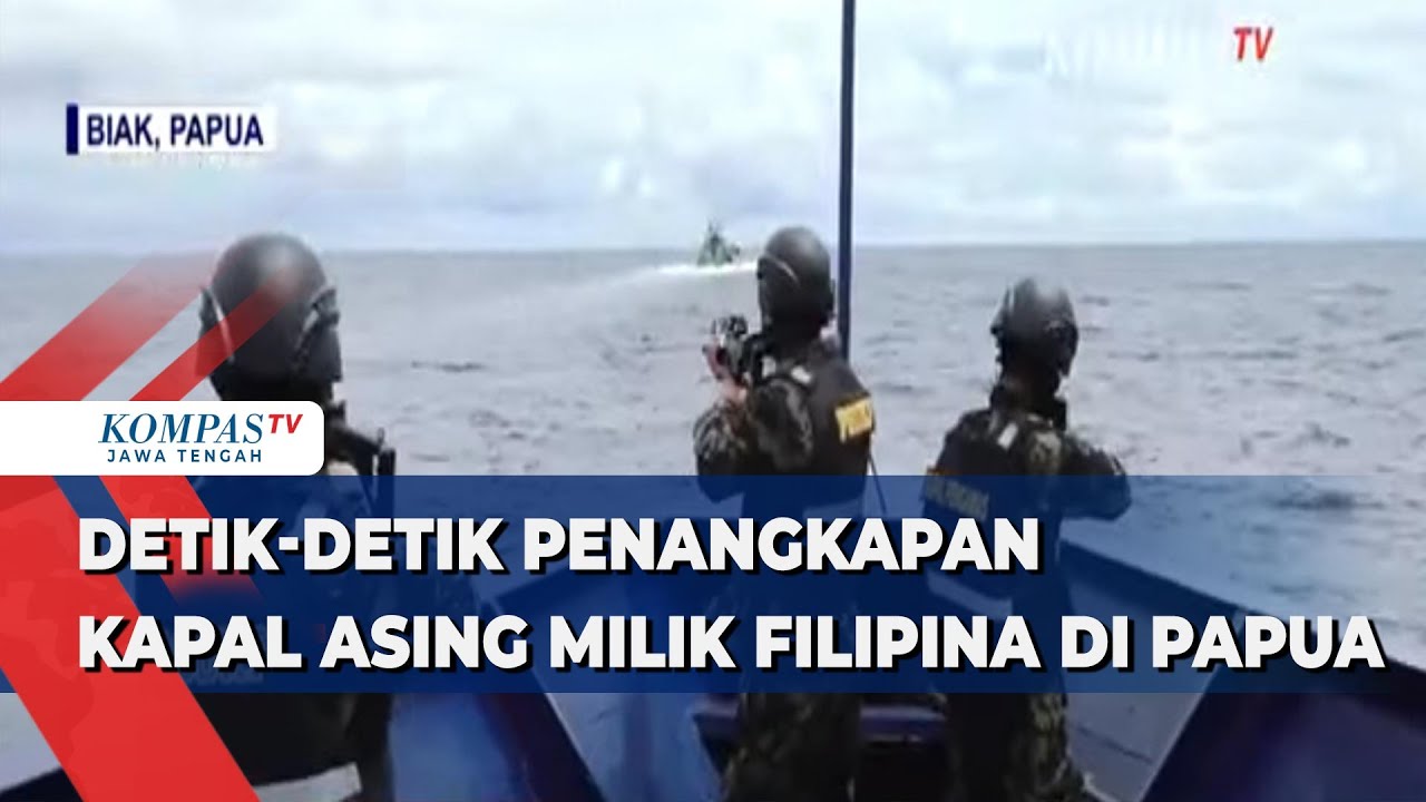 Eksklusif! Detik-detik Penangkapan Kapal Asing Milik Filipina di Papua